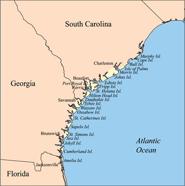 map of the Sea Islands