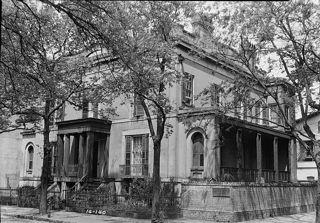 Historic black and white photo of the Sorrel Weed House